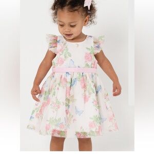 Rare Editions Pink and Blue Floral Dress